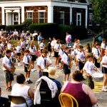 Coll-21-1999_74_19-Student-band-in-Clam-Fest-parade-1999-corner-of-Main-and-York-St