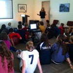 Students visiting the History Center
