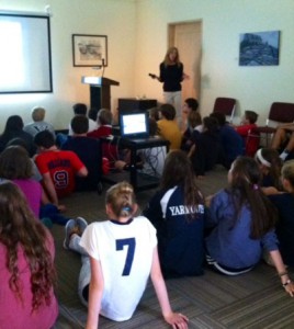 Students visiting the History Center